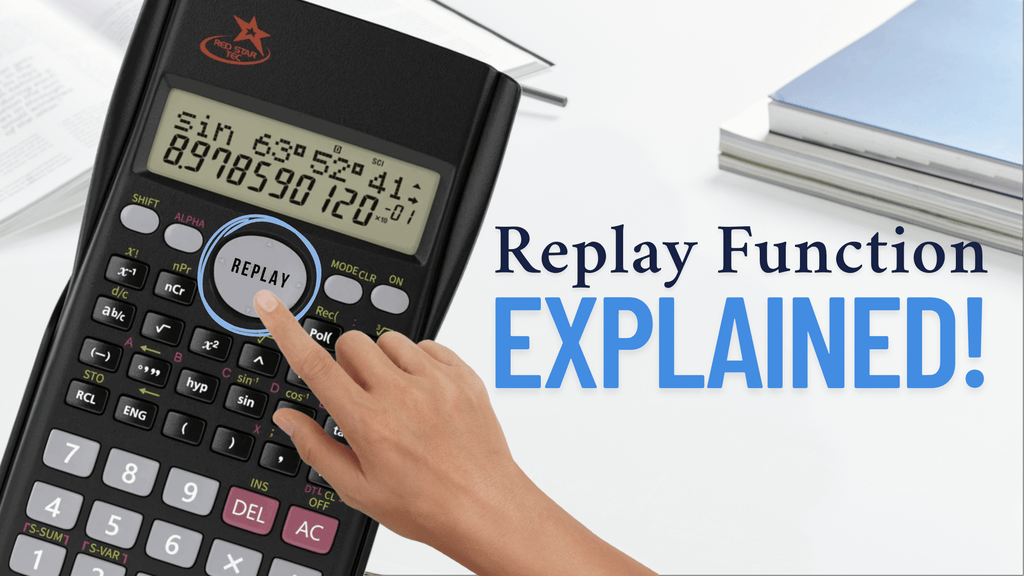 A hand pressing the large gray